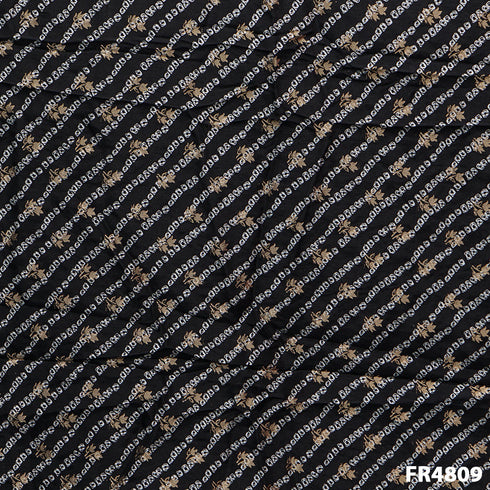 Bandhani Print Banarasi Silk Fabric-Fr4808